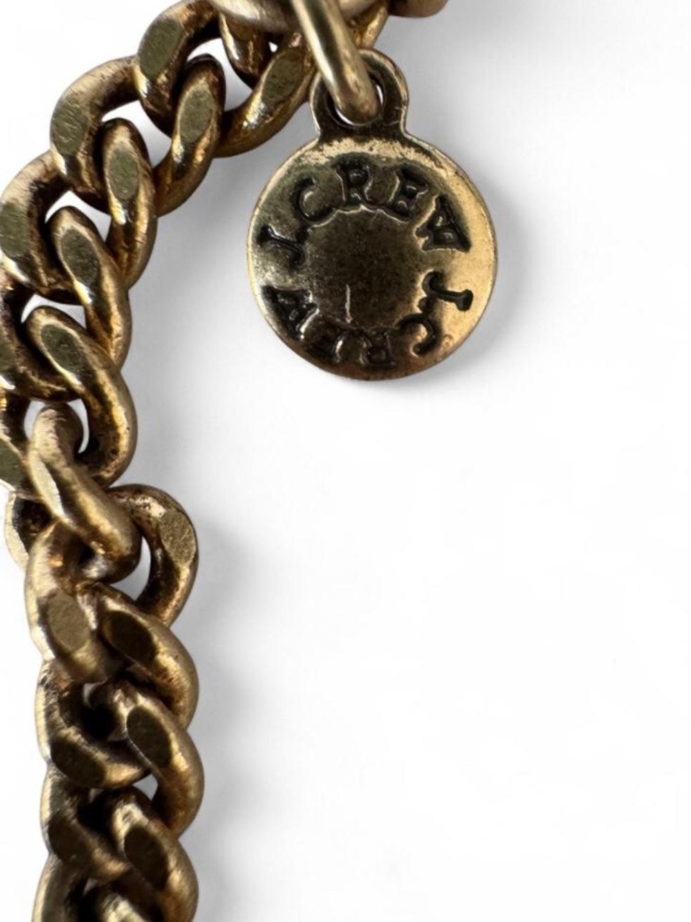 J.Crew Watermelon Brulee Iridescent Crystal Gold-Tone Statement Necklace - Picture 7 of 8